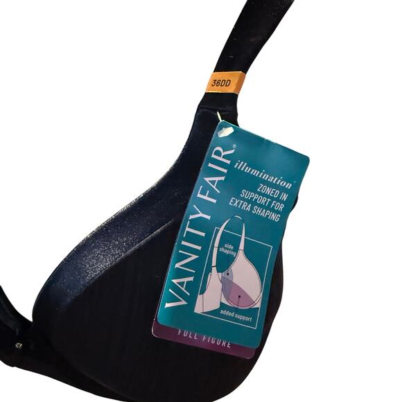 Vanity Fair Illumination Full Figure Underwire Bra, Black, 36DD, NWT - Picture 8 of 8